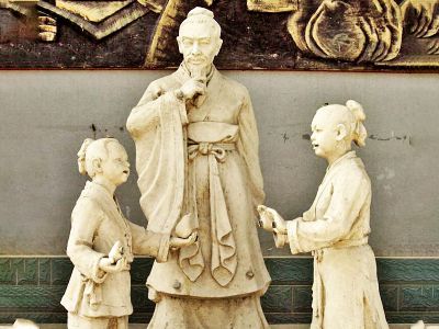 大理石石雕古代人物寓言故事孔融让梨博鱼网页版
