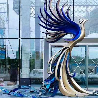 蓝色不锈钢烤漆凤凰