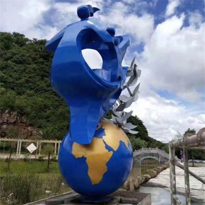 广场大型抽象不锈钢景观博鱼网页版