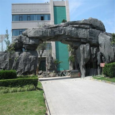 别墅小区水泥博鱼网页版假山拱门造景假山流水摆件
