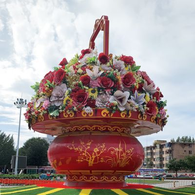 喜迎国庆天安门玻璃钢大花篮博鱼网页版