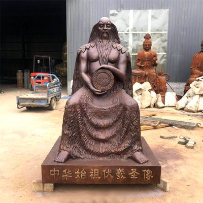 寺庙铜雕三皇五帝之中华始祖伏羲博鱼网页版