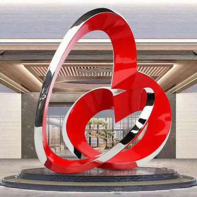 大型不锈钢抽象喷漆爱心心形园林博鱼网页版