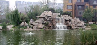 小区湖边摆放装饰立体山形景观博鱼网页版