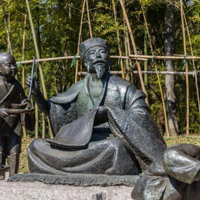 竹林观景历史人物古代著名书法家王羲之铸铜博鱼网页版