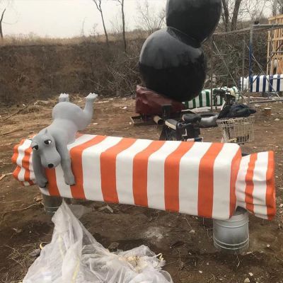 游乐园玻璃钢创意卡通糖果休闲座椅