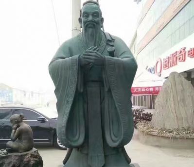 城市花园广场历史人物孔子行教玻璃钢仿青铜博鱼网页版