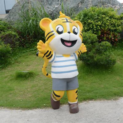 公园景区 玻璃钢卡通公仔十二生肖小老虎博鱼网页版