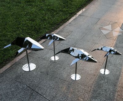 海边四只抽象玻璃钢海豚博鱼网页版