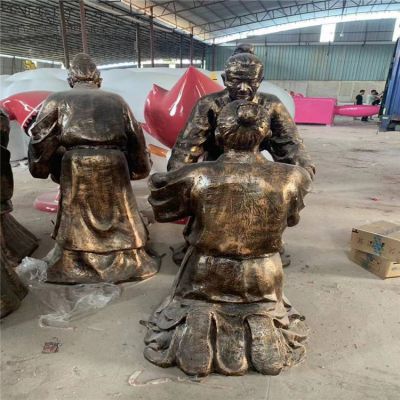 玻璃钢仿铜户外园林景观情景人物博鱼网页版