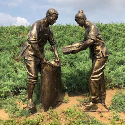 玻璃钢铸铜景区广场民俗古代人物博鱼网页版