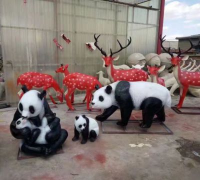 景区动物园玻璃钢仿真动物熊猫博鱼网页版