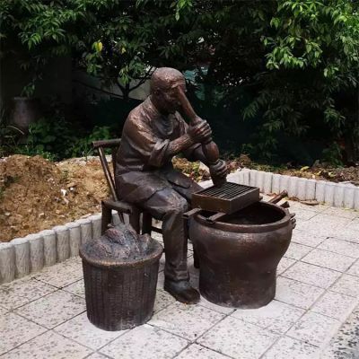 城市街道摆放玻璃钢仿铜切藕片民俗小品博鱼网页版