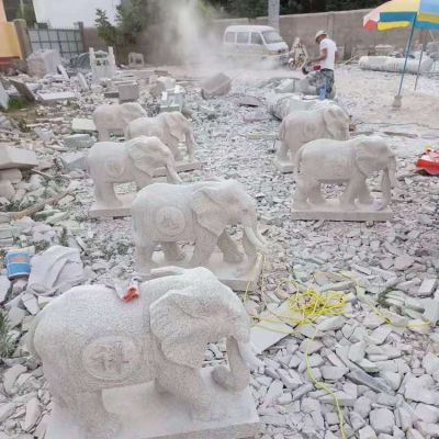 大理石砂石石雕户外园林庭院大象博鱼网页版