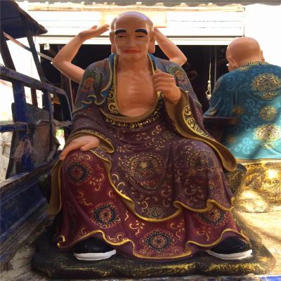 玻璃钢彩绘寺庙宗教十八罗汉博鱼网页版