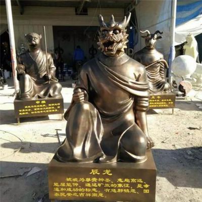 公园大型玻璃钢仿铜户外十二生肖博鱼网页版