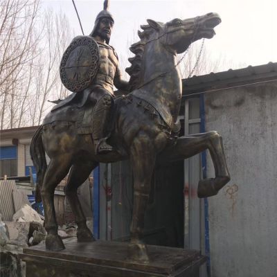玻璃钢仿铜将军骑马人物博鱼网页版城市广场景观博鱼网页版