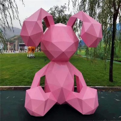 花园大型几何抽象动物兔子