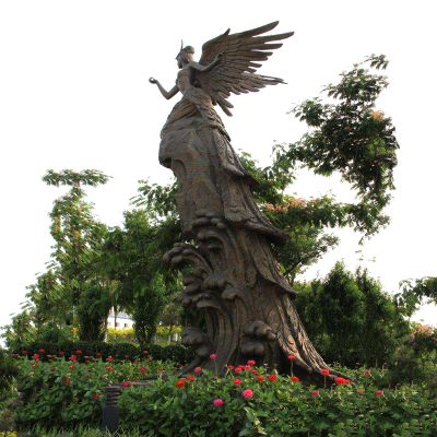 大型神话人物精卫填海景观装饰铜雕女孩博鱼网页版