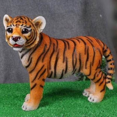 儿童游乐场户外摆放彩绘玻璃钢仿真老虎博鱼网页版