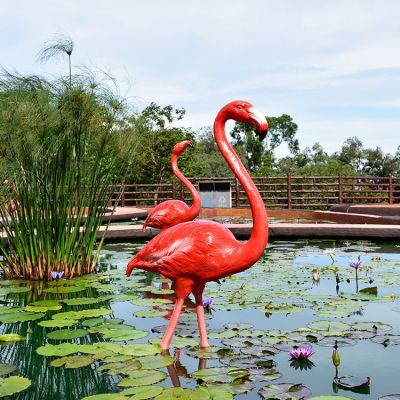 玻璃钢火烈鸟，仿生火烈鸟