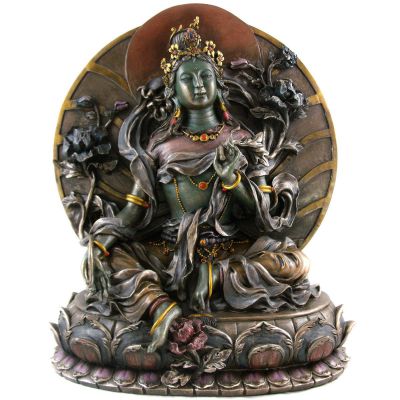 玻璃钢仿铜彩绘福博鱼网页版度母博鱼网页版