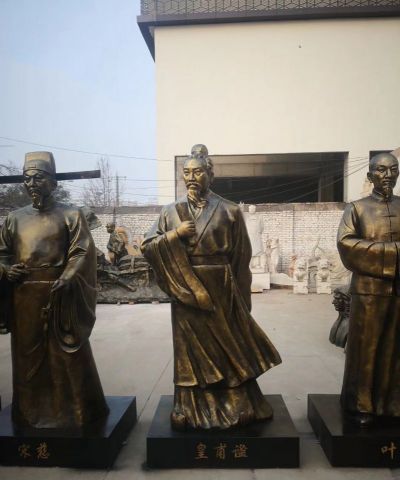 学校广场摆放古代名医皇甫谧玻璃钢仿铜博鱼网页版