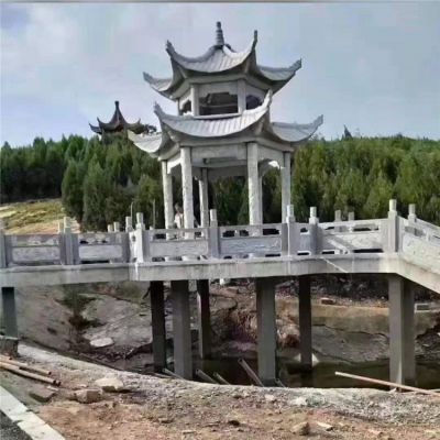 大理石青石雕刻 中式园林二层凉亭景观博鱼网页版