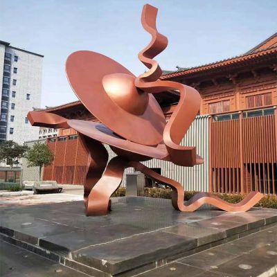 大型不锈钢仿铜中国乐器钹园林景观博鱼网页版