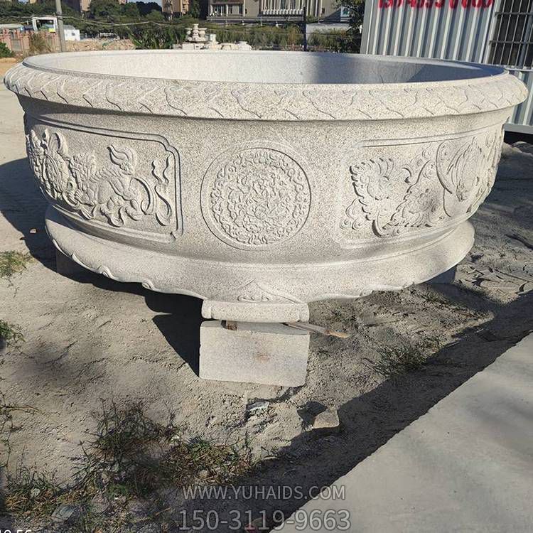 大理石石雕户外园林大型鱼缸博鱼网页版