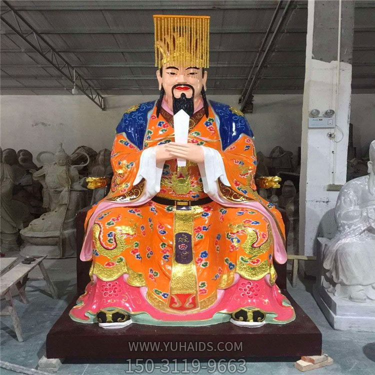 玻璃钢彩绘大型景观东岳大帝博鱼网页版