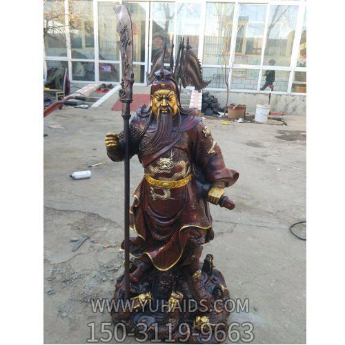 玻璃钢仿铜家居供奉武财神博鱼网页版摆件