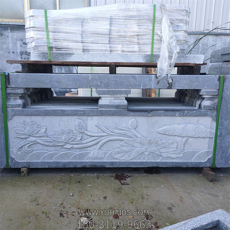 仿古护城河河道两侧石雕栏杆 博鱼网页版