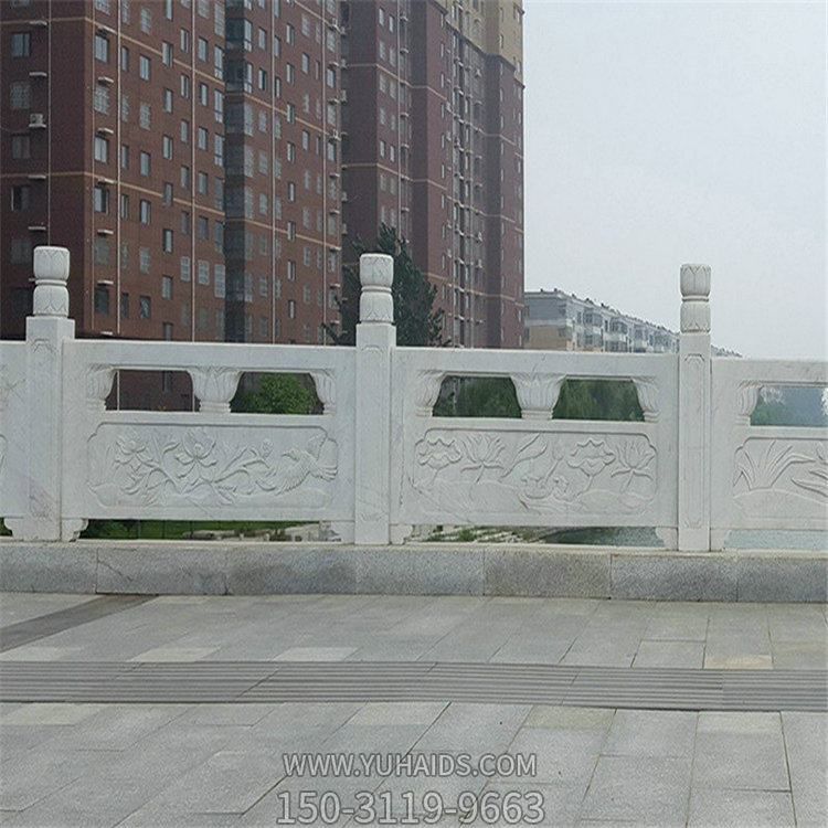 城市河道石桥汉白玉浮雕防护栏杆博鱼网页版