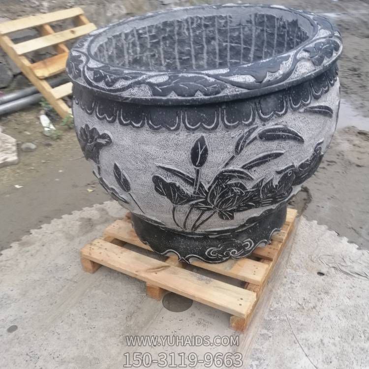 庭院摆放天然青石雕刻养鱼仿古水缸博鱼网页版