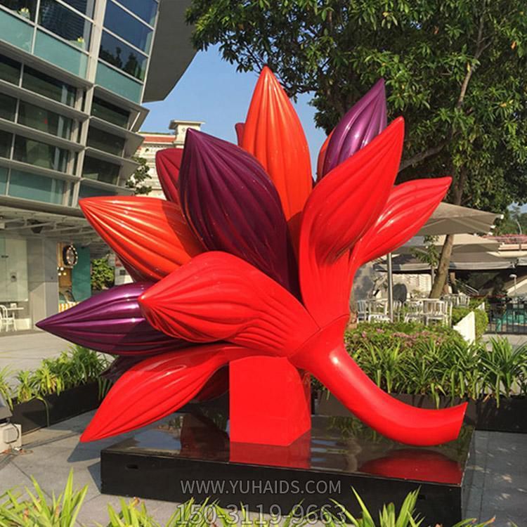 别墅小区不锈钢彩绘大型花朵博鱼网页版