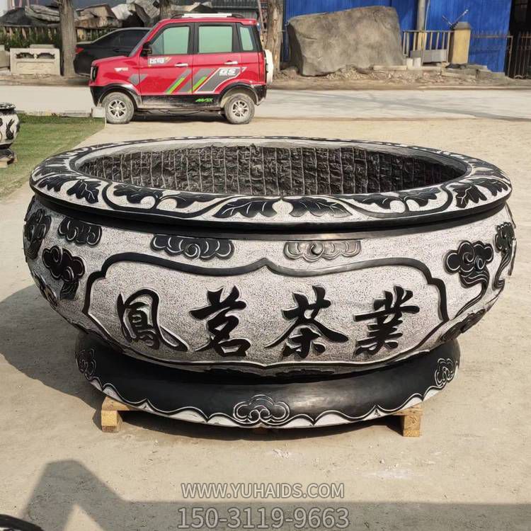 仿古做旧青石石雕庭院养花养鱼鱼缸摆件博鱼网页版