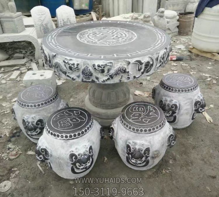  青石桌子 凳子   户外大理石椅子博鱼网页版