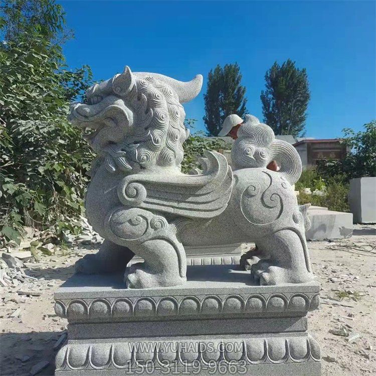 大理石石雕大型寺庙庭院貔貅博鱼网页版