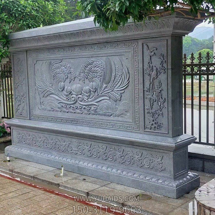 黑色大理石石雕屏风博鱼网页版