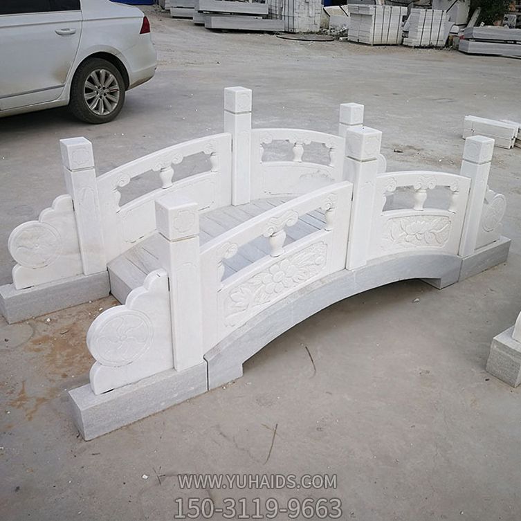 园林汉白玉栏杆小型拱桥微景观装饰博鱼网页版