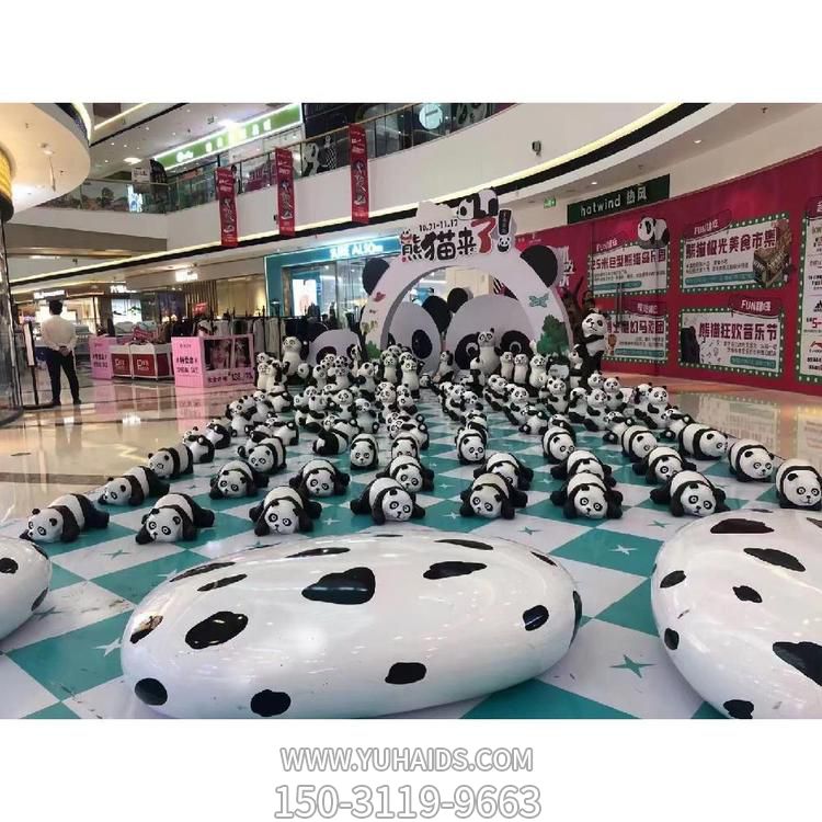 商场熊猫乐园玻璃钢卡通熊猫博鱼网页版