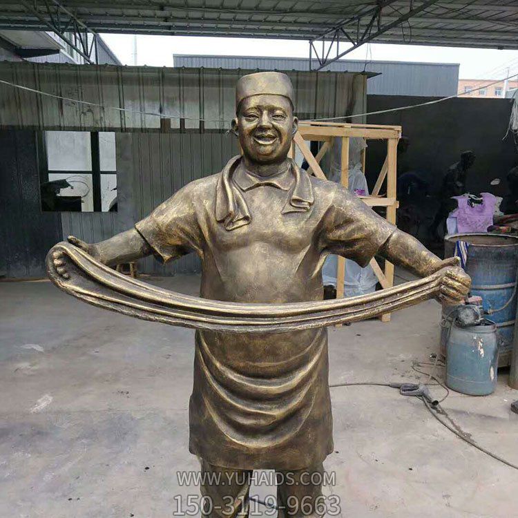 玻璃钢仿铜拉拉面的情景人物博鱼网页版