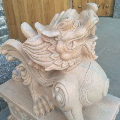 青石石雕景观貔貅博鱼网页版