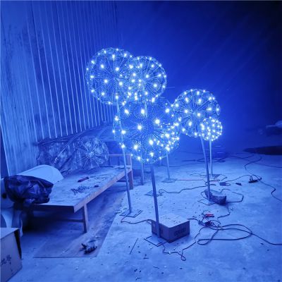 不锈钢镂空街道装饰蒲公英发光亮化博鱼网页版摆件