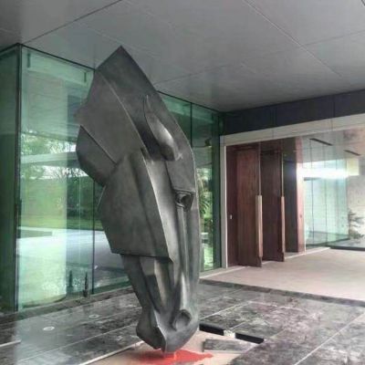 景点酒店大堂装饰大型铸铜牛头 景观博鱼网页版