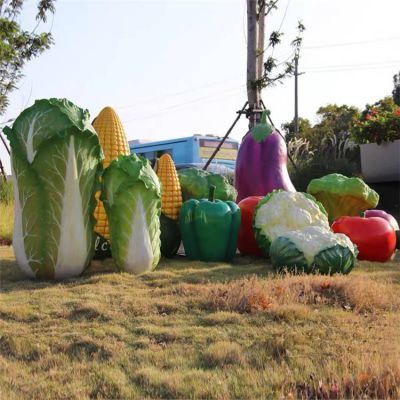 玻璃钢彩绘仿真植物户外园林景观水果蔬菜