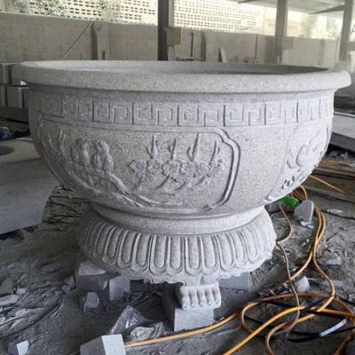 大理石砂石石雕户外景观大型花盆博鱼网页版