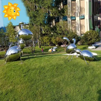 不锈钢镜面蚂蚁，大个的蚂蚁博鱼网页版摆件