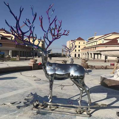 虎街道大型镜面抽象梅花鹿博鱼网页版